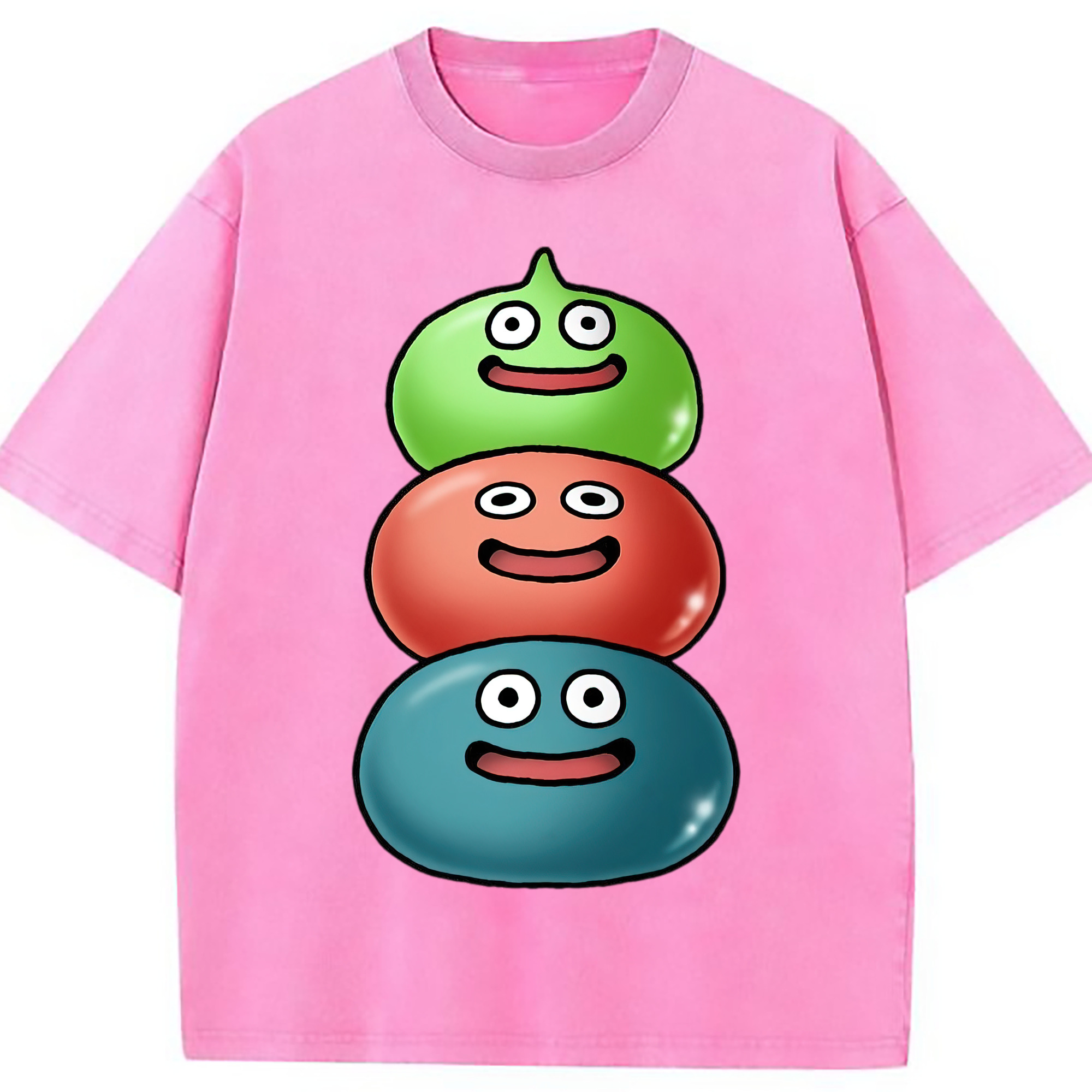 （画像用） ドラゴンクエスト Doragon Kuesuto Dragon Quest 綿100% ヴィンテージ風 半袖Tシャツ（フロントプリント）